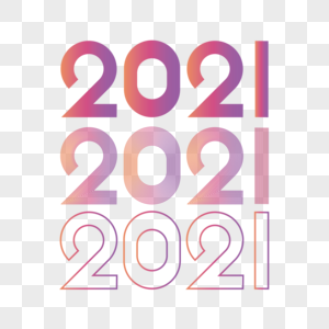 2021创意艺术数字线性描边风字体设计高清图片