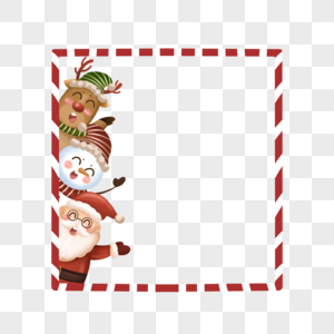 圣诞边框圣诞老人麋鹿高清图片