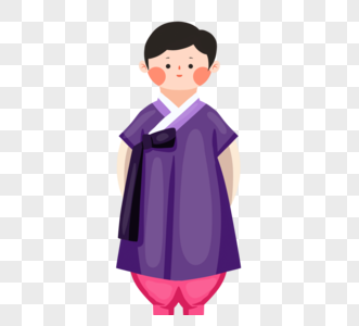 ﻿韩国服饰人物紫色图片