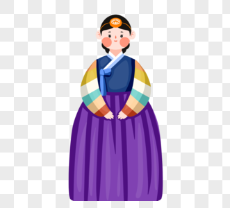 ﻿韩国服饰人物紫蓝高清图片