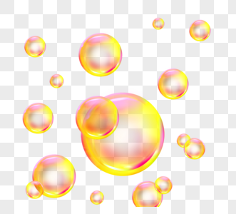 彩色透明泡泡图片