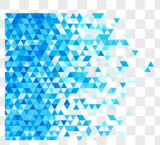蓝色几何创意边框图片