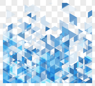 抽象三角形蓝色边框图片
