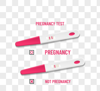 手绘怀孕测试元素图片