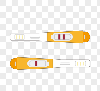 橙色简约验孕棒高清图片