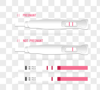 手绘验孕棒验孕纸粉色图片