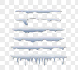 抽象风格积雪雪帽融化冰柱图片
