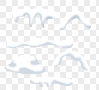 白色冬季抽象雪帽图片