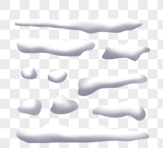白色冬季悬挂式雪帽图片