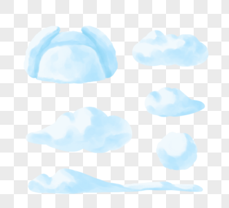 寒冷冬季蓝白色抽象冰柱和雪帽图片
