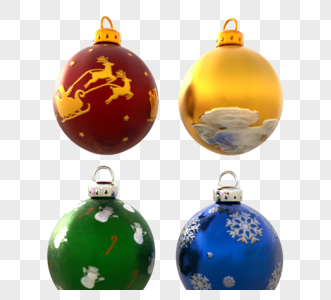 圣诞节装饰3d球图片