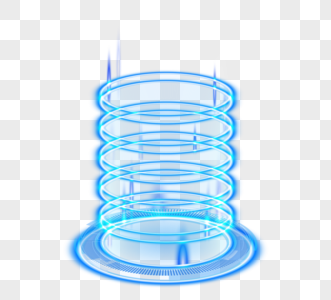 蓝色科幻圆圈舞台高清图片