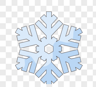 冬季六角雪花装饰图片