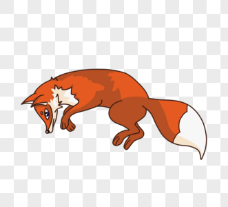 狐狸跳跃图片