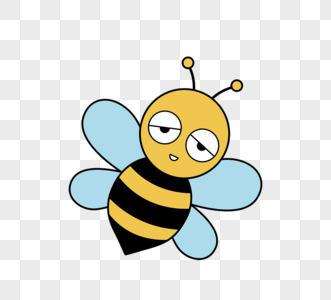 卡通矢量昆虫插图瞌睡小蜜蜂bee图片