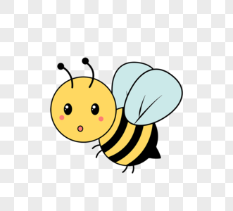 卡通惊讶表情小蜜蜂bee图片