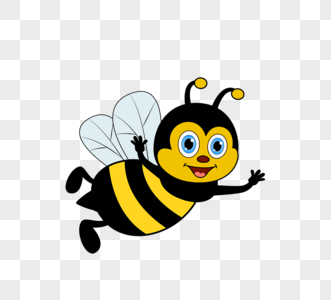 bee卡通可爱矢量飞行蜜蜂卡通吉祥物图片