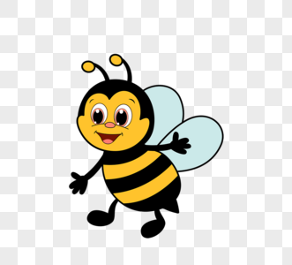 卡通矢量插图可爱蜜蜂卡通吉祥物bee图片