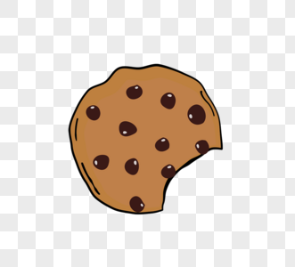 卡通半块巧克力碎曲奇饼干cookie图片