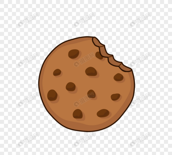 卡通大半块巧克力豆曲奇饼干cookie图片