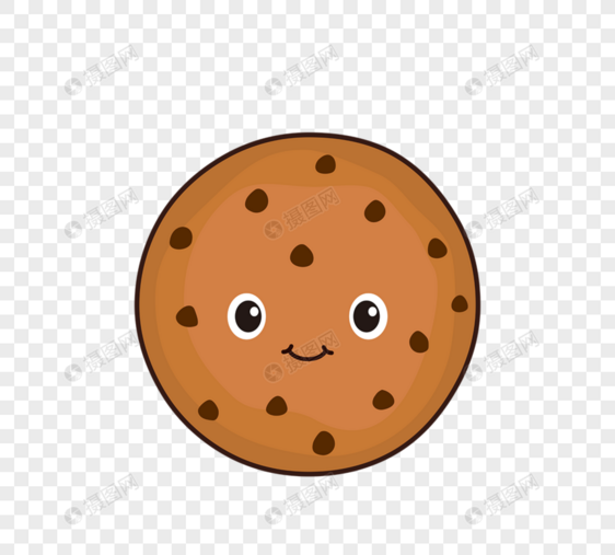卡通可爱表情点心巧克力豆黄油曲奇饼干cookie图片