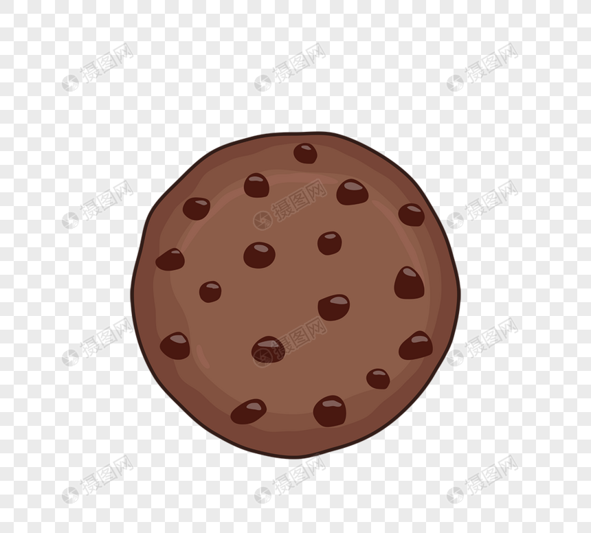 cookie卡通美食深棕色巧克力曲奇饼干