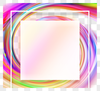 彩色螺旋3d抽象笔刷图片