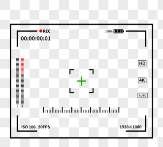 黑色线框摄像取景器图片