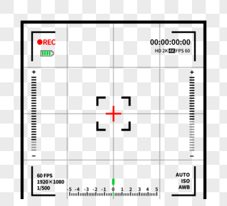 黑色线框摄像取景器图片