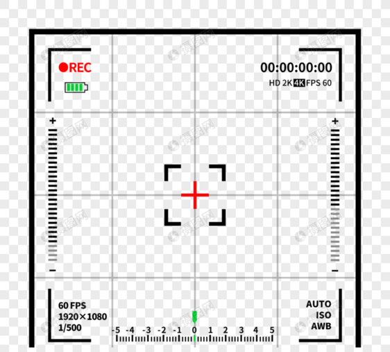 黑色线框摄像取景器图片