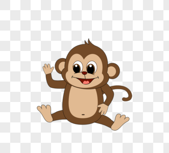 矢量卡通可爱猴子插图素材monkey图片