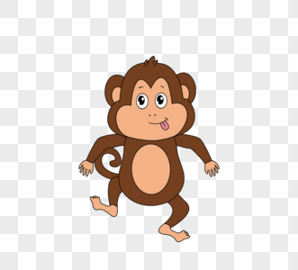 卡通可爱矢量猴子玩耍素材monkey图片