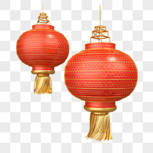 新年装饰中国红灯笼高清图片