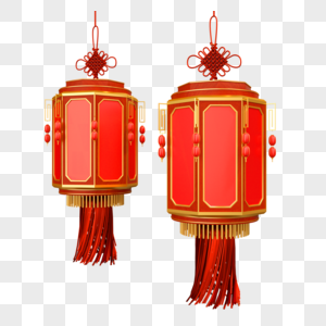 新年装饰中国红灯笼高清图片