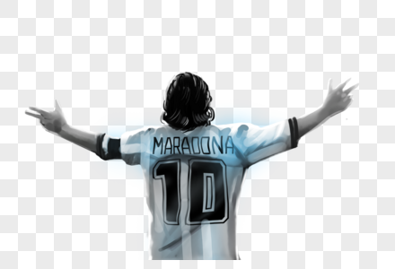 球王背影阿根廷足球高清图片