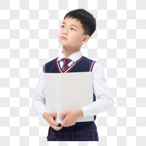 手捧书本的小学生图片