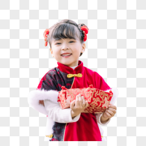 汉服中国风可爱儿童嬉戏过新年图片
