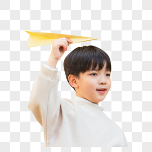 小男孩扔纸飞机图片