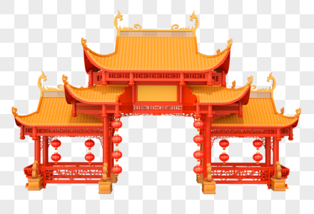 新年装饰中国红图片