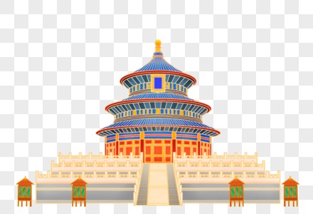 北京天坛新年还拜年高清图片