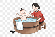 小年洗浴习俗图片