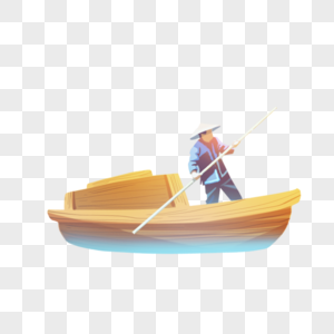 划船的渔夫图片