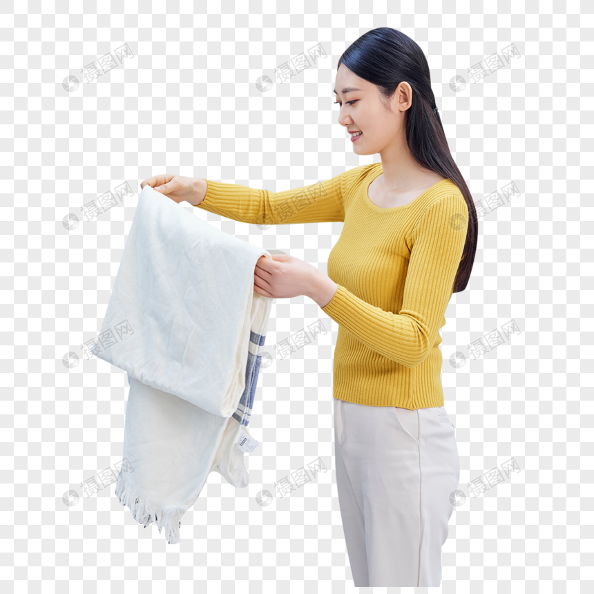 家庭妇女居家清洗衣服图片
