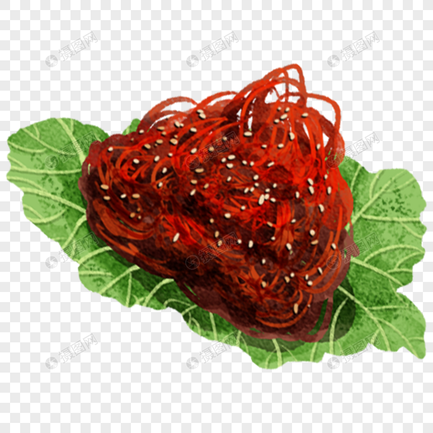 灯影牛肉八大菜系中国菜川菜手绘美食免扣素材