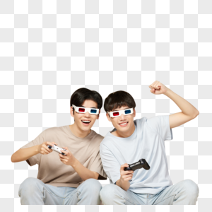 青年男性朋友居家生活打游戏图片