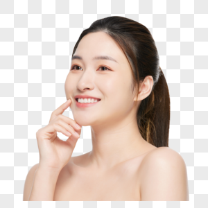 女性美妆护肤面部展示高清图片