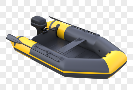橡皮艇3D模型图片