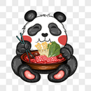 吃火锅的熊猫图片