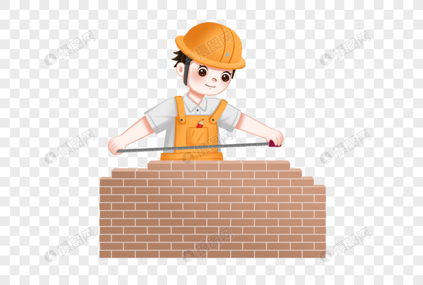 建筑工人卡通形象