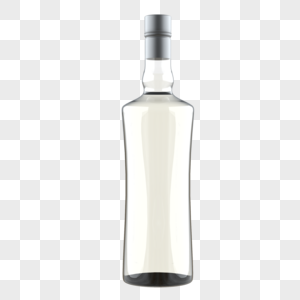 玻璃酒瓶样机3D模型高清图片